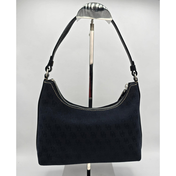 Dooney & Bourke Satchel Signature Pattern Black H3 196805 9" x 3" x 7" NWOT - Picture 1 of 12